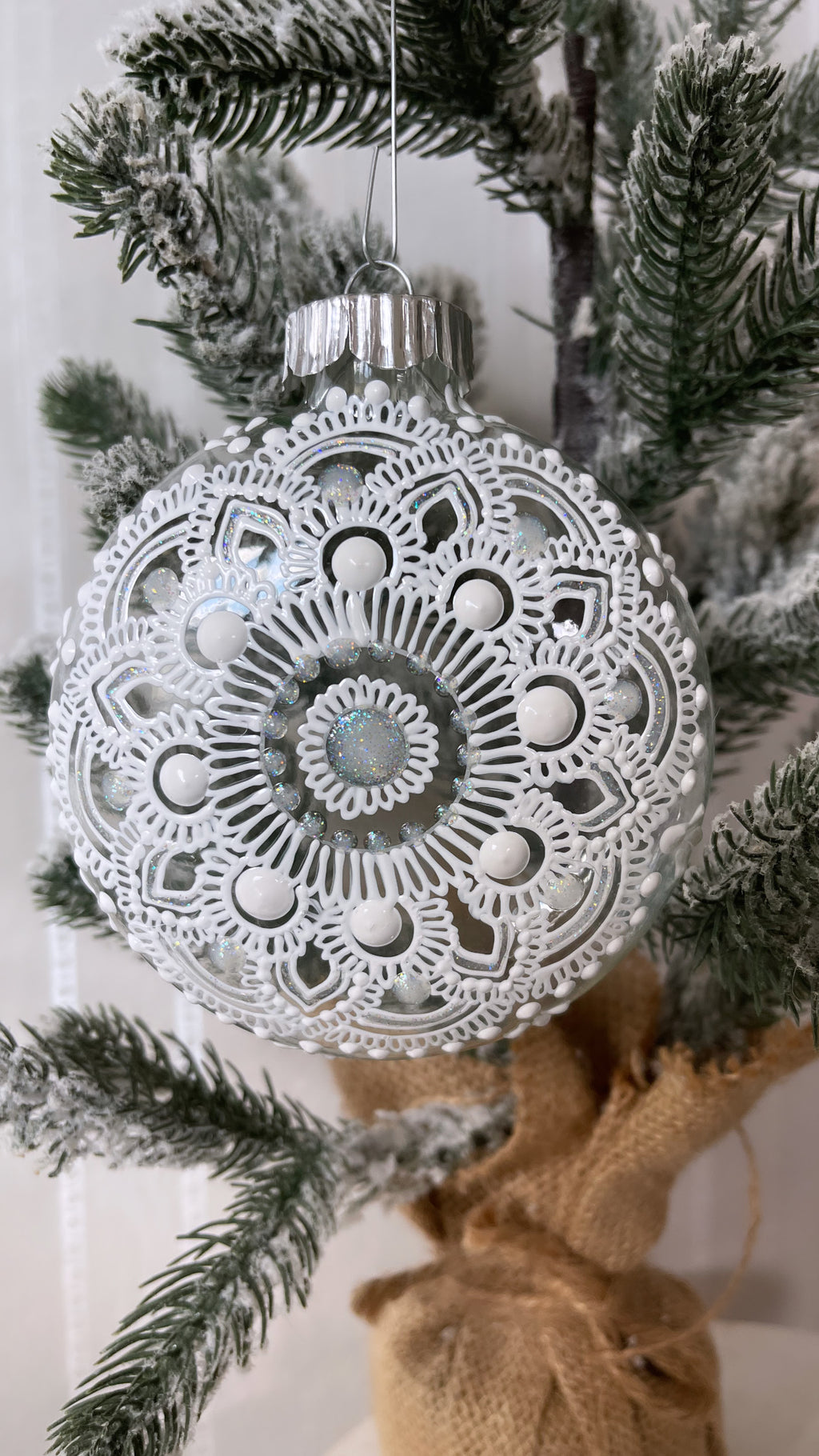 Glass 4” Mandala Ornament