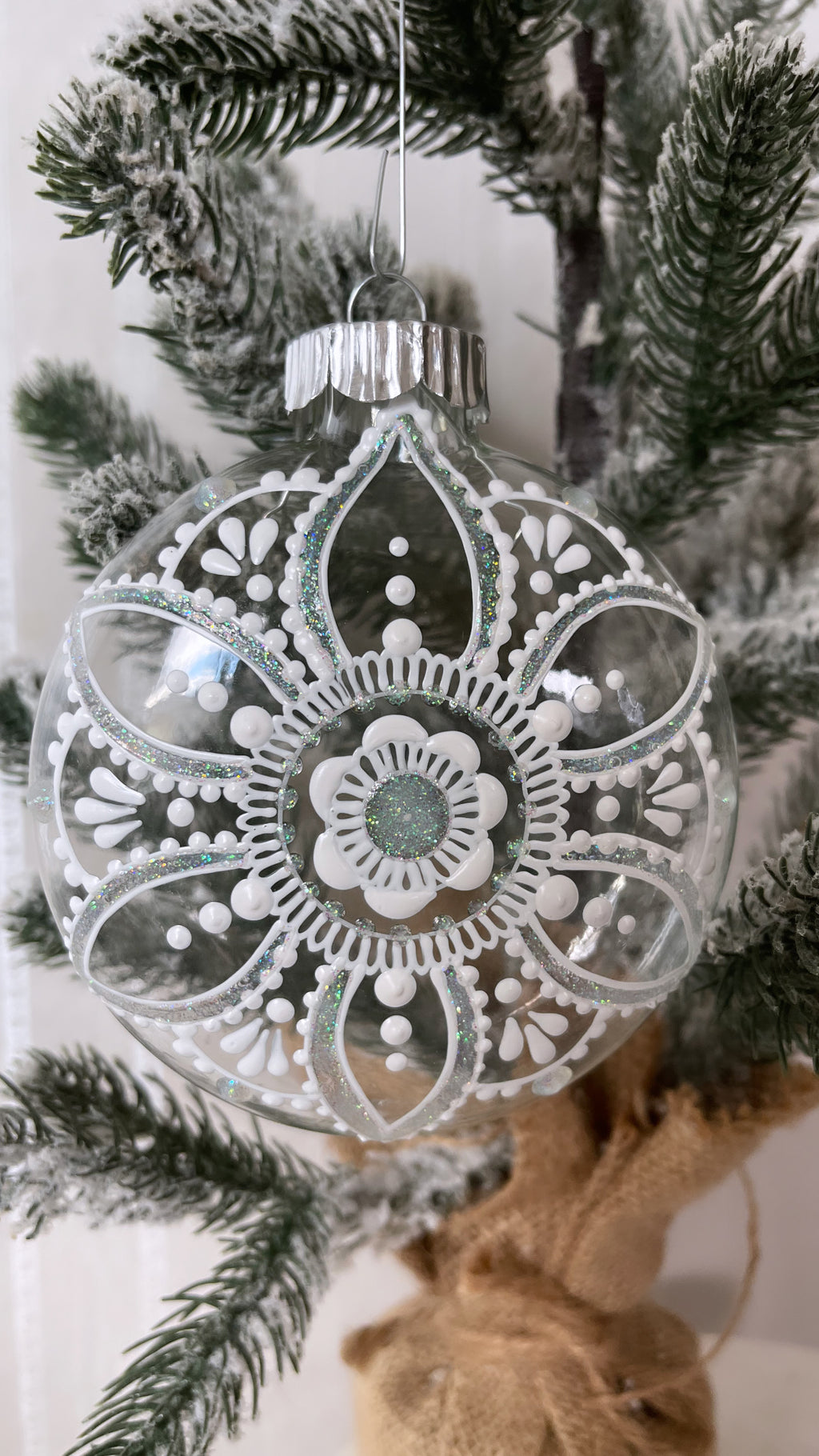 Glass 4” Mandala Ornament